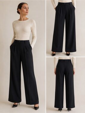 Vintage Rena Rowan Wide Leg Pleated Pants